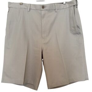 HAGGAR Cool 18 Pro Clay Expandable Waist Dress/Golf Shorts Size 38